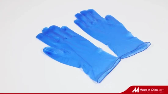 Dedo de nitrilo desechable Venta al por mayor Látex Vinilo Examen de seguridad Guantes protectores de goma de PVC en relieve