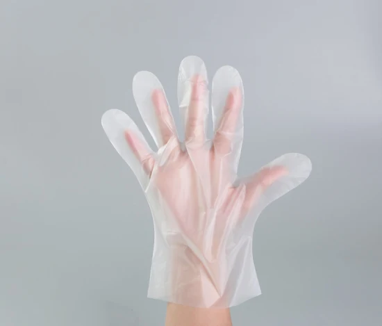 Guante de mano desechable PE/LDPE/HDPE utilizado en el hospital